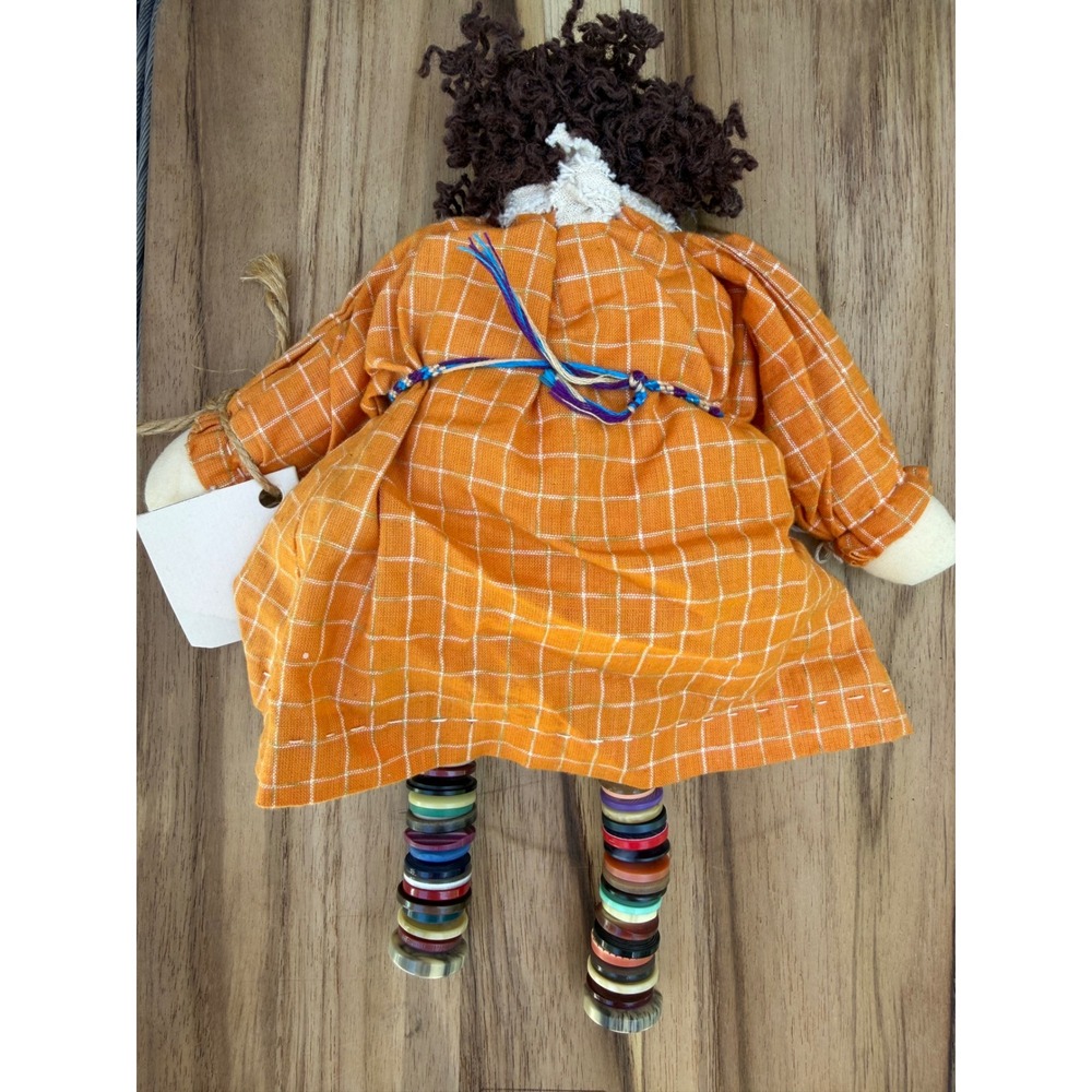 "The Chicken Coop" handmade folk art rag doll, collectible, vintage - Picture 6 of 7